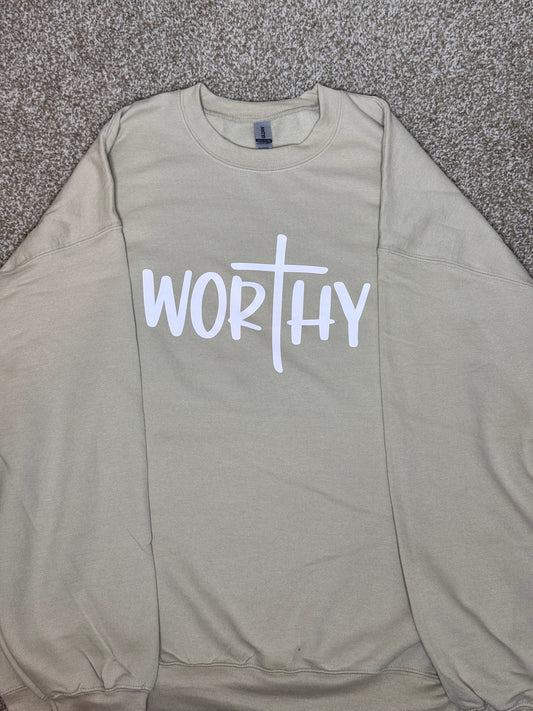 Worthy crew neck sand color